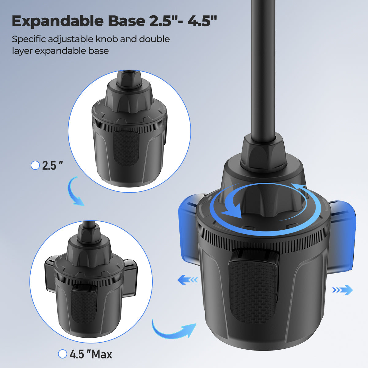 ESEEKGO CH-12 Soporte de teléfono para coche con base ajustable (8/48)