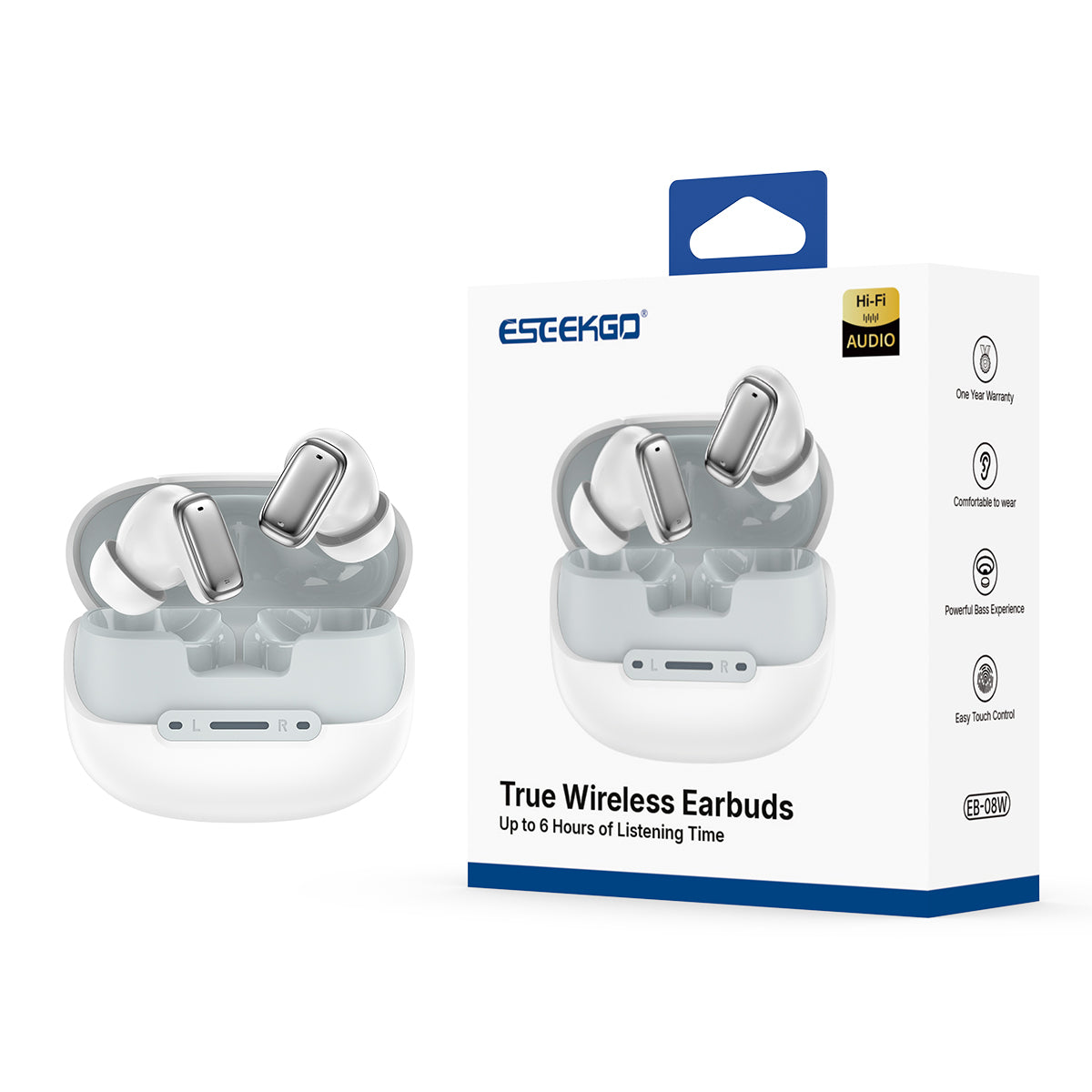 Auriculares inalámbricos Bluetooth TWS ESEEKGO EB-08W (15/150)