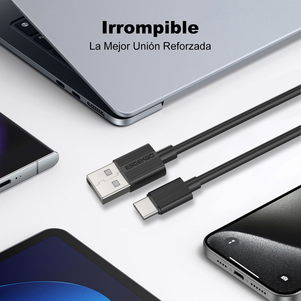 ESEEKGO G-02AB Cable de carga y datos USB a Tipo-C de 3.0A y 1M/3.3FT (40/400)
