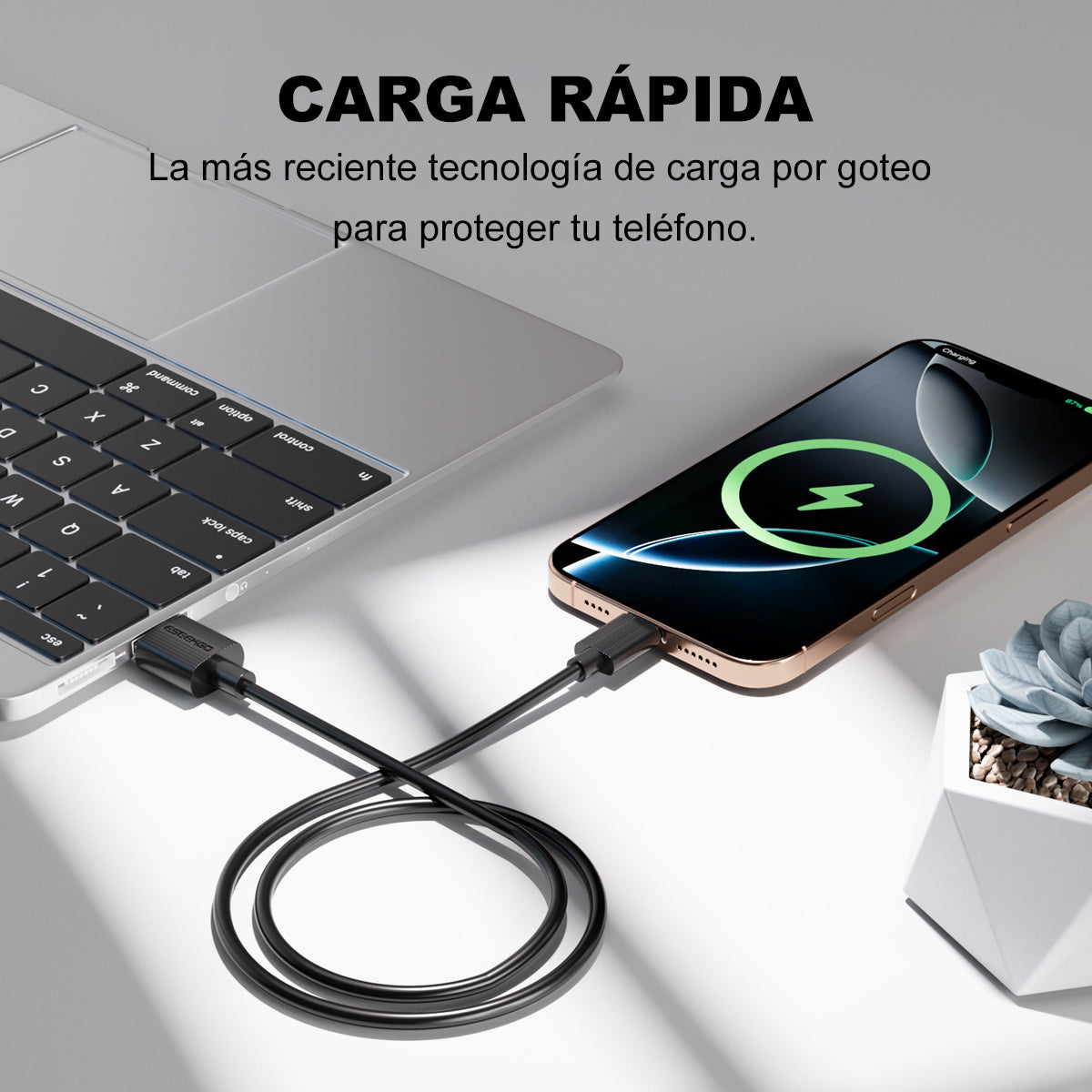 ESEEKGO G-02AB Cable de carga y datos USB a Tipo-C de 3.0A y 1M/3.3FT (40/400)