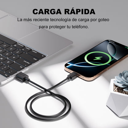 ESEEKGO G-02AB Cable de carga y datos USB a Tipo-C de 3.0A y 1M/3.3FT (40/400)