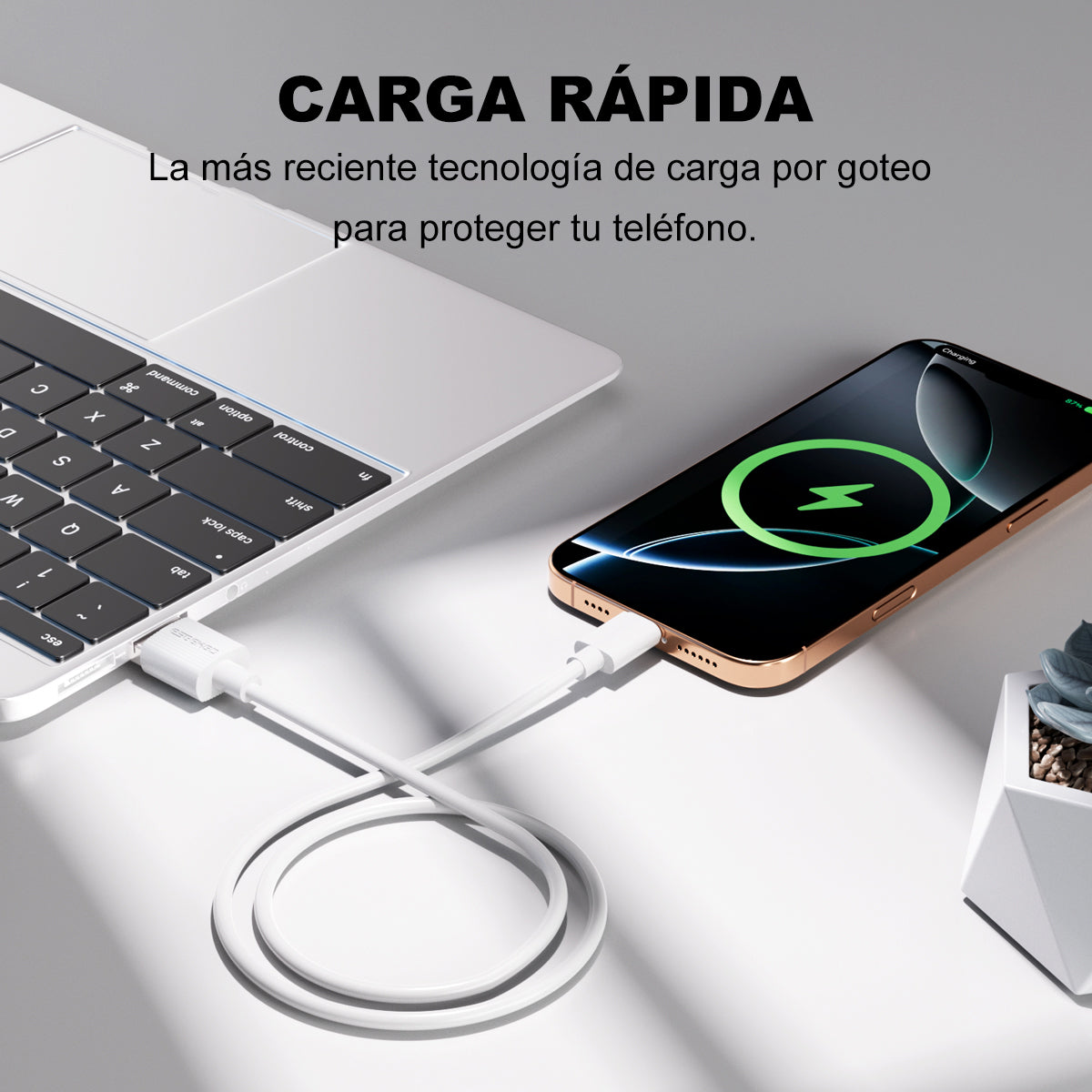 ESEEKGO G-02AW 3.0A Cable de carga y datos USB a Tipo-C de 1M/3.3FT (40/400)