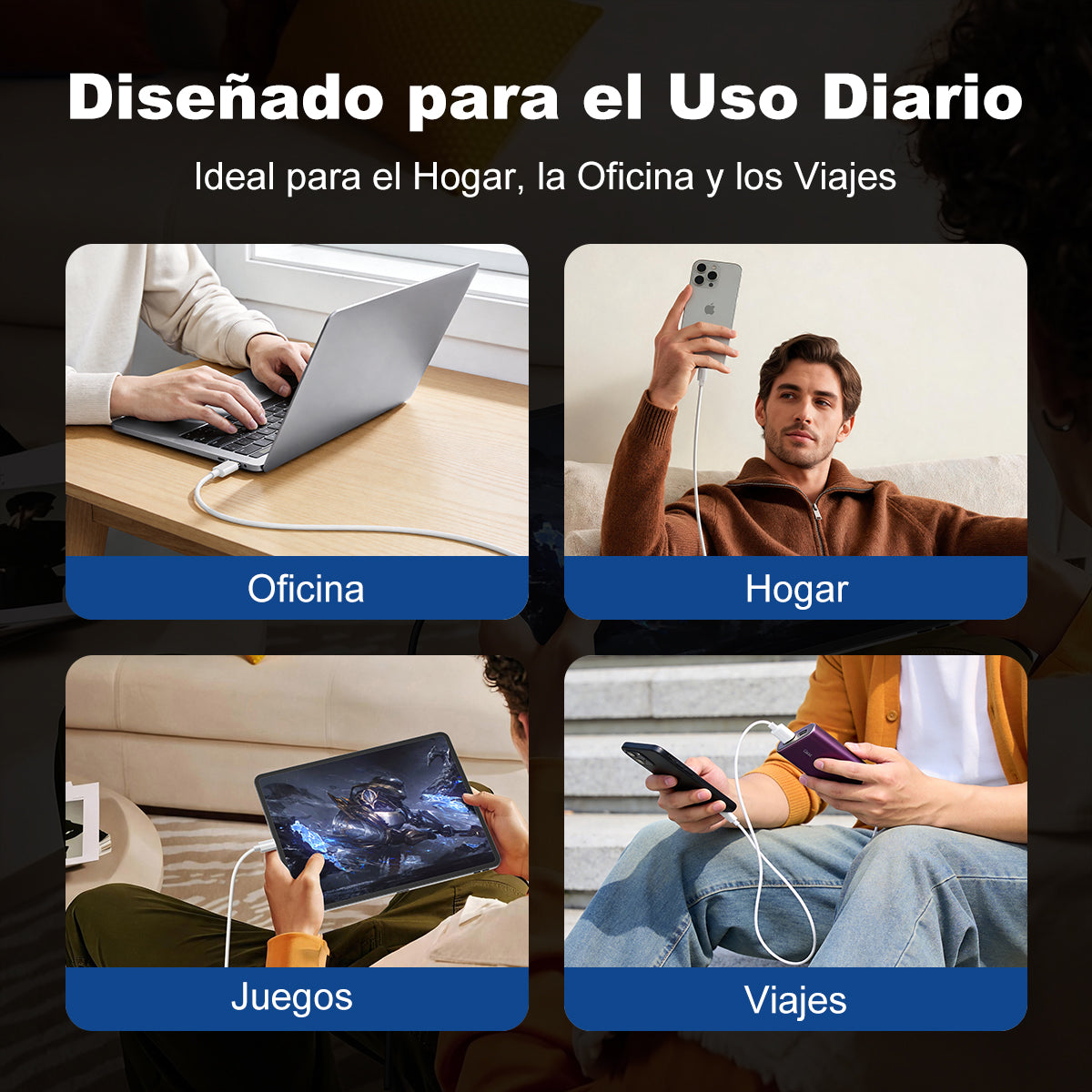 ESEEKGO G-02AW 3.0A Cable de carga y datos USB a Tipo-C de 1M/3.3FT (40/400)