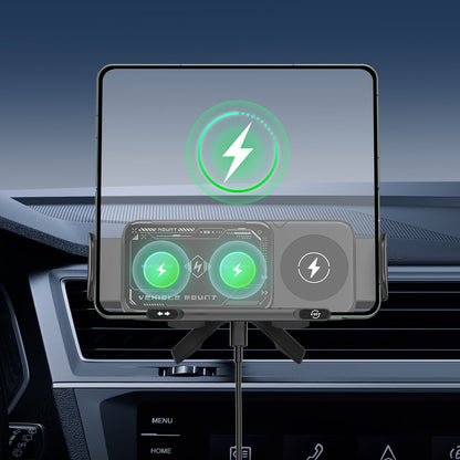 ESEEKGO CH-08 Soporte de carga inalámbrica giratorio para coche con pantalla plegable (10/20)