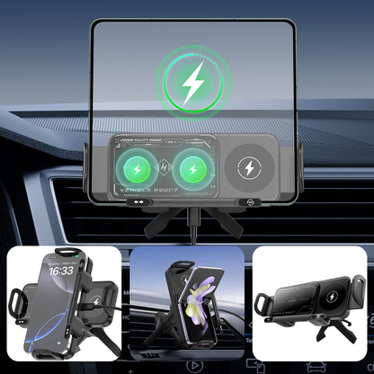 ESEEKGO CH-08 Soporte de carga inalámbrica giratorio para coche con pantalla plegable (10/20)