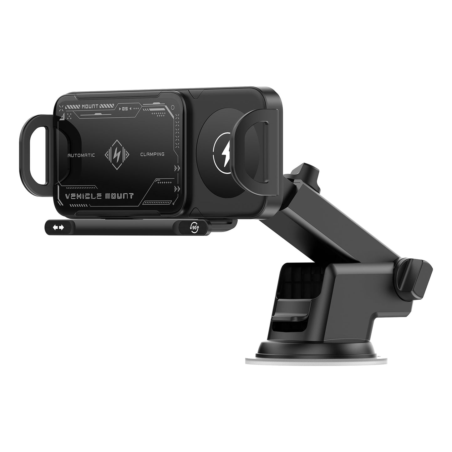 ESEEKGO CH-08 Soporte de carga inalámbrica giratorio para coche con pantalla plegable (10/20)