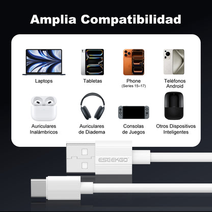 ESEEKGO G-02AW 3.0A Cable de carga y datos USB a Tipo-C de 1M/3.3FT (40/400)