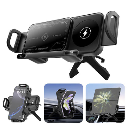 ESEEKGO CH-08 Soporte de carga inalámbrica giratorio para coche con pantalla plegable (10/20)