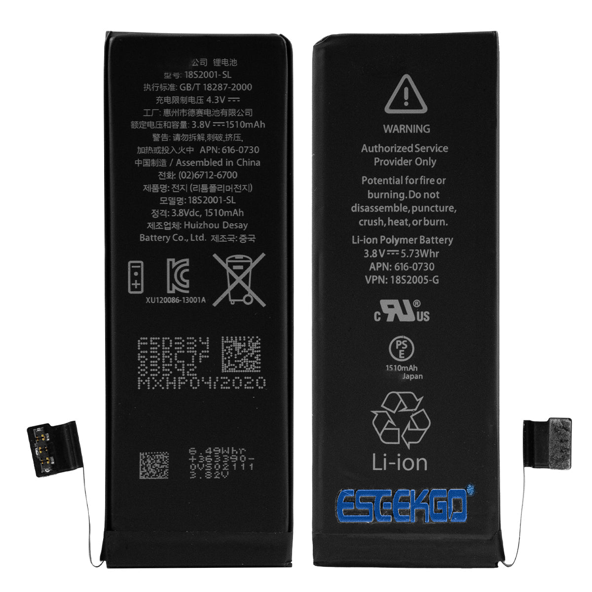 ESEEKGO Batería de litio para móviles Apple