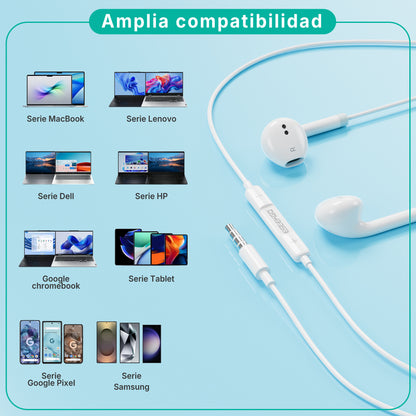 Auriculares con cable ESEEKGO E-10M de 3,5 mm Hi-Fi para música (40/400)