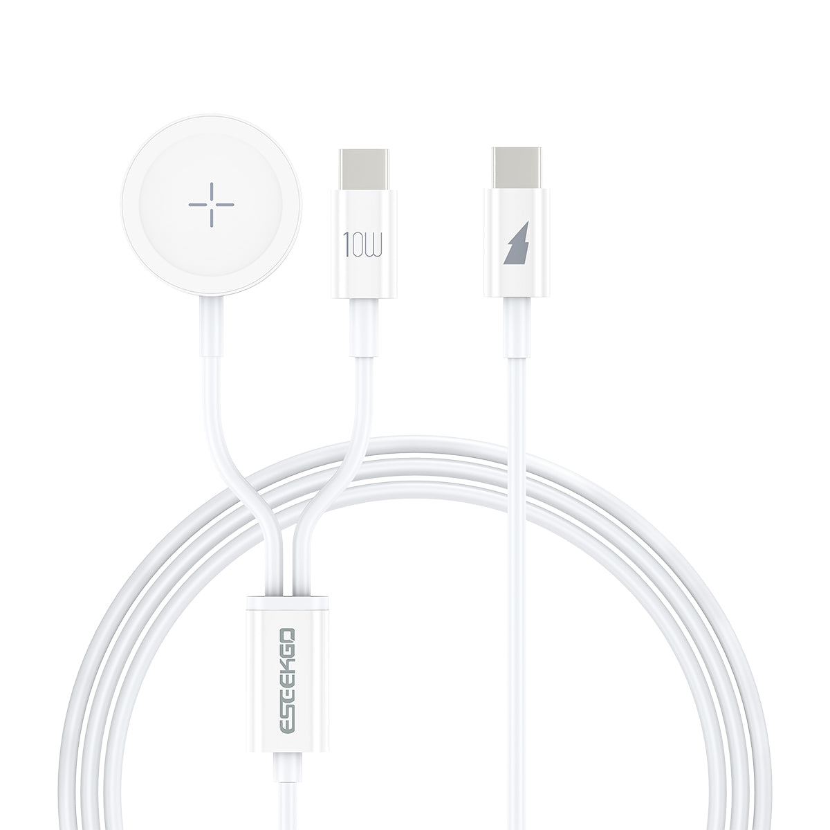 ESEEKGO AW-21C Carga inalámbrica rápida para Apple Watch y cable de carga tipo C a tipo C (16/160)