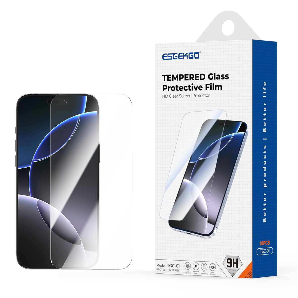 ESEEKGO TGC-01 Protector de Pantalla de Cristal Templado Transparente HD (50/400)