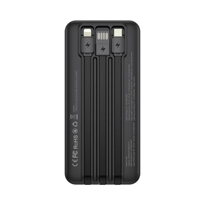Batería externa ESEEKGO P-21B de 22,5 W y 20000 mAh con 3 cables integrados (6/36)