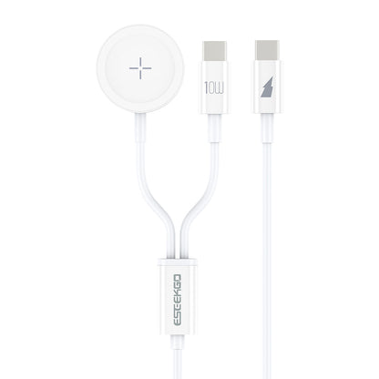 ESEEKGO AW-21C Carga inalámbrica rápida para Apple Watch y cable de carga tipo C a tipo C (16/160)