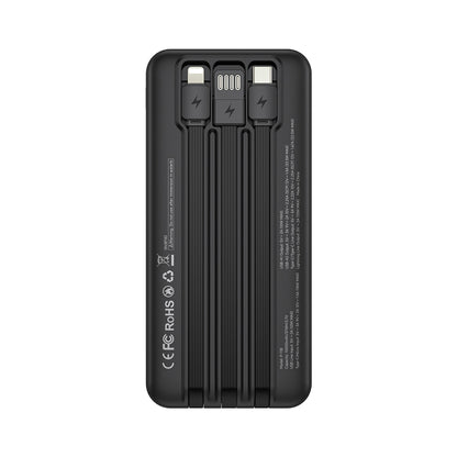ESEEKGO P-11B Batería Externa de 22.5W y 10000mAh con 3 Cables Integrados (8/48)