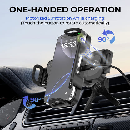 ESEEKGO CH-08 Soporte de carga inalámbrica giratorio para coche con pantalla plegable (10/20)