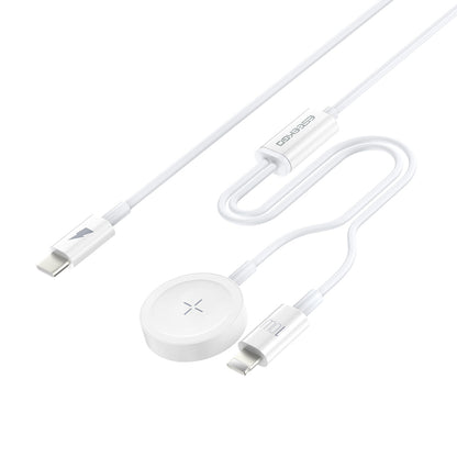 ESEEKGO AW-21L carga inalámbrica rápida para Apple Watch y cable de carga tipo C a 8 pines (16/160)
