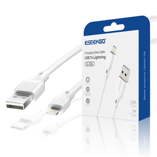 ESEEKGO G-13A Cable de datos USB a 8 PINES de 60W 3.0A 1m (40/400)