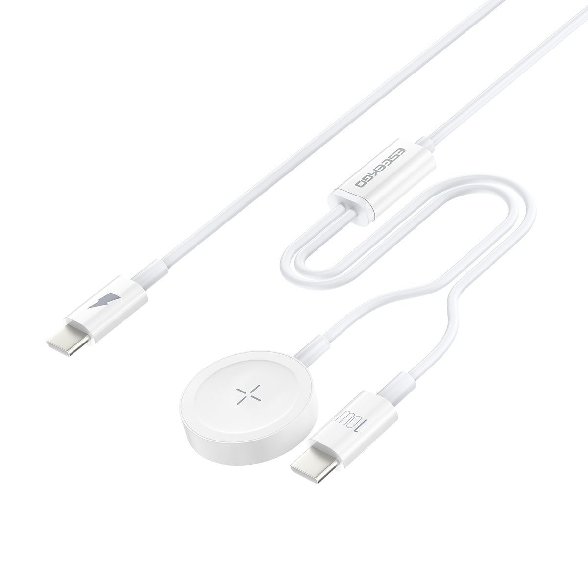 ESEEKGO AW-21C Carga inalámbrica rápida para Apple Watch y cable de carga tipo C a tipo C (16/160)