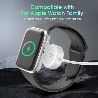 ESEEKGO AW-21L carga inalámbrica rápida para Apple Watch y cable de carga tipo C a 8 pines (16/160)