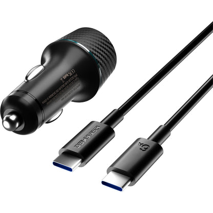 Cargador de coche ESEEKGO CC-52C de 52,5 W con cable de carga tipo C a tipo C (8/80)
