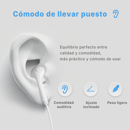 Auricular con cable de música de alta fidelidad tipo C ESEEKO E-10C (40/400)