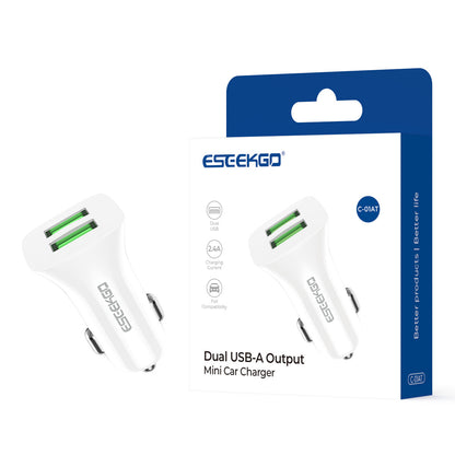 Cargador de coche ESEEKGO C-01AT doble USB-A (20/200)