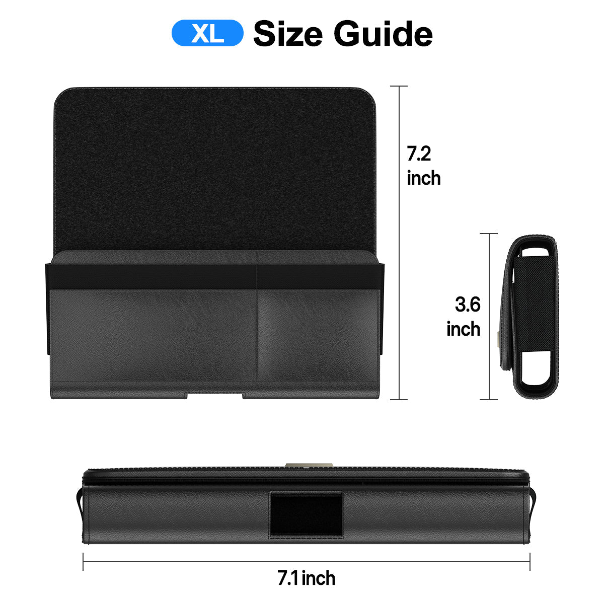 ESEEKGO Funda Universal Magnética de Cuero para Teléfono PO-H1-XL Adecuada para teléfonos móviles de 6.5-7.0 pulgadas (20/120)
