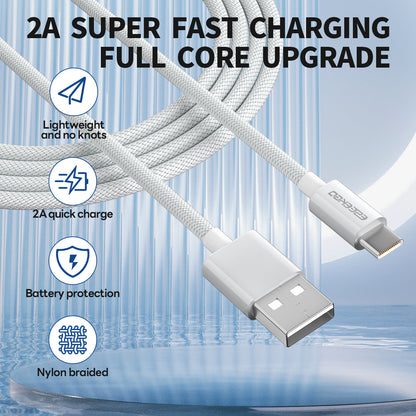 ESEEKGO G-102C Cable de datos USB a tipo C trenzado de nailon de 1,2 m (40/400)