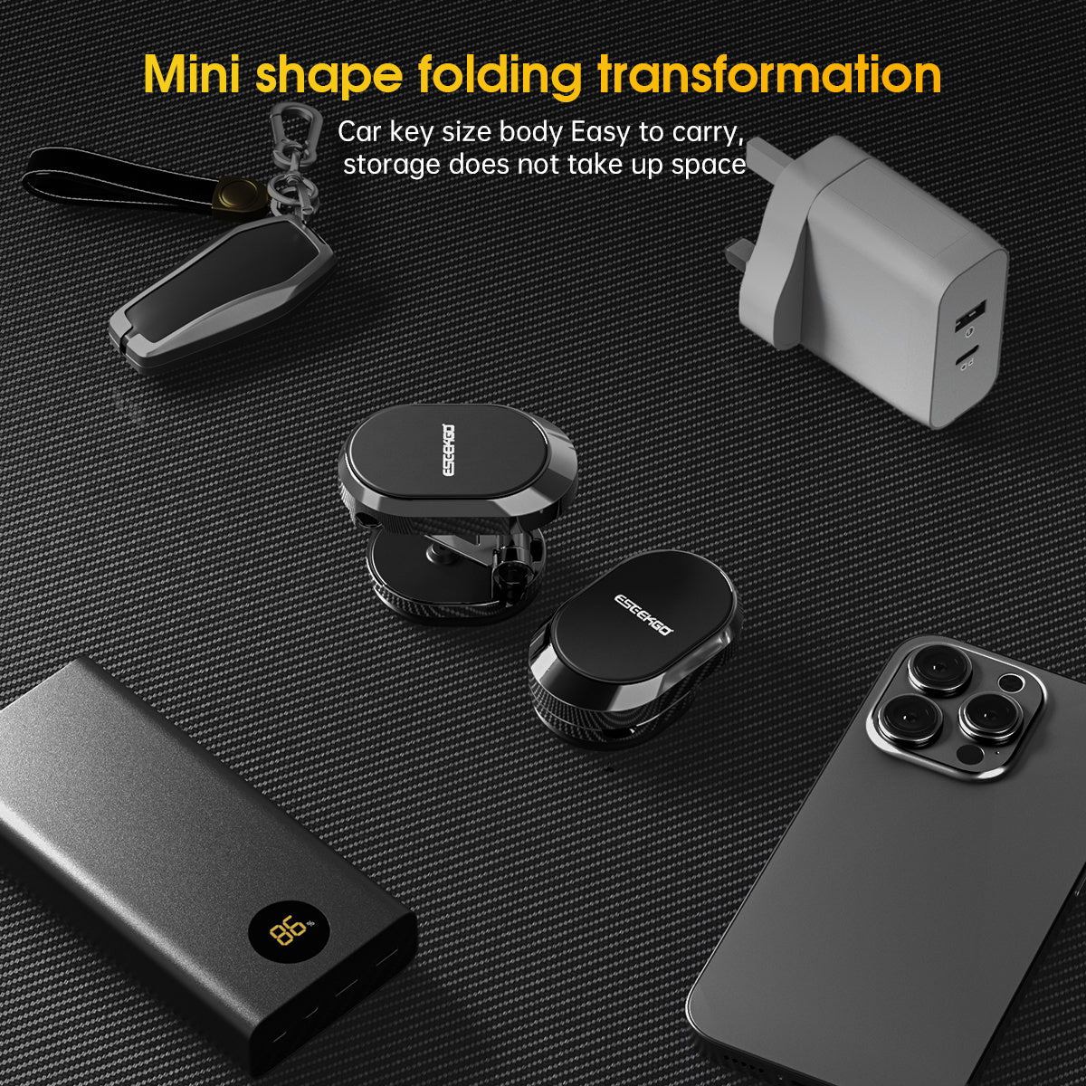 Soporte magnético plegable para teléfono de coche ESEEKGO CH-05 (10/100)