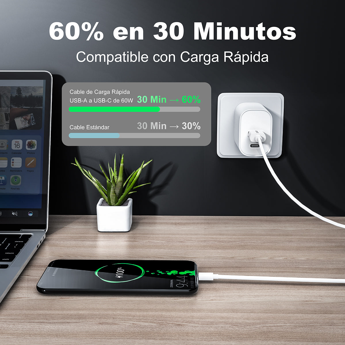 ESEEKGO G-02AW 3.0A Cable de carga y datos USB a Tipo-C de 1M/3.3FT (40/400)