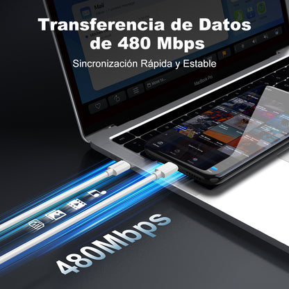 ESEEKGO G-01AW Cable de carga y datos de Tipo-C a Tipo-C de 3.0A y 1M/3.3FT (40/400)