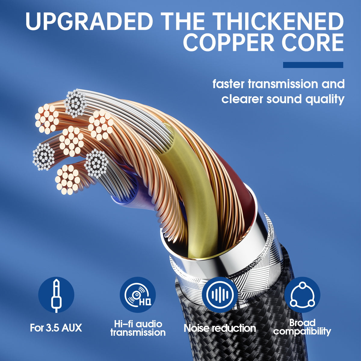 ESEEKGO AX-01 Cable de audio trenzado de nailon tipo C a 3,5 mm de 1,2 m (40/400)