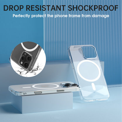 ESEEKGO Funda delgada de PC con MagSafe, siempre transparente garantizada