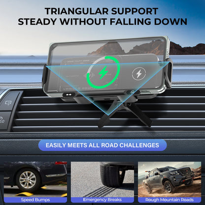 ESEEKGO CH-08 Soporte de carga inalámbrica giratorio para coche con pantalla plegable (10/20)