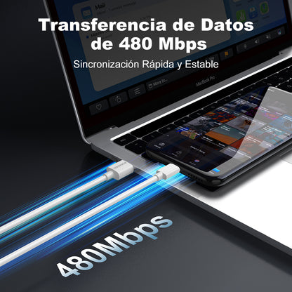 ESEEKGO G-02AW 3.0A Cable de carga y datos USB a Tipo-C de 1M/3.3FT (40/400)