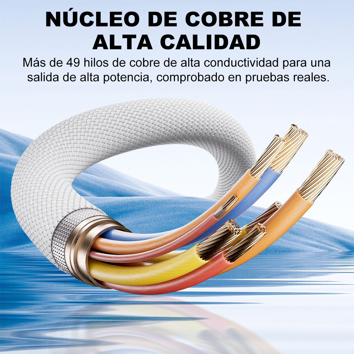 ESEEKGO G-112C Cable de datos trenzado de nailon tipo C a 8 pines de 1,2 metros (40/400)