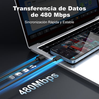 ESEEKGO G-03AB 3.0A 1M/3.3FT USB a 8 PINES Cable de Datos de Carga (40/400)