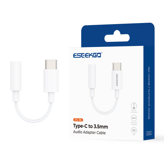 ESEEKGO ES-36 Cable Adaptador de Audio Tipo C a 3.5MM (40/400)