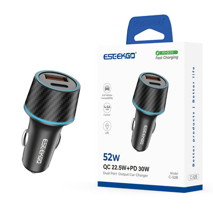Cargador de coche ESEEKGO C-52B 52,5 W (10/100)