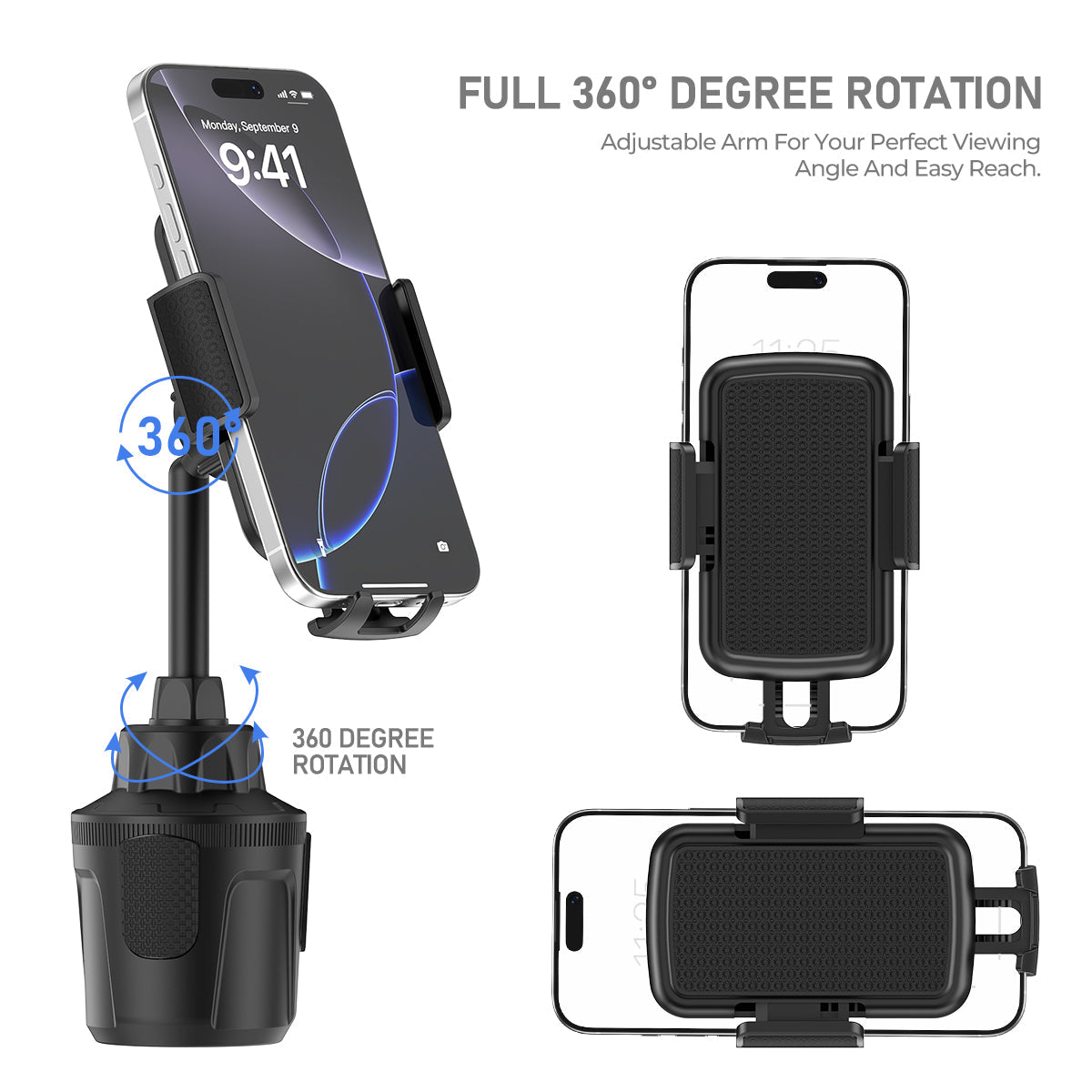 ESEEKGO CH-12 Soporte de teléfono para coche con base ajustable (8/48)