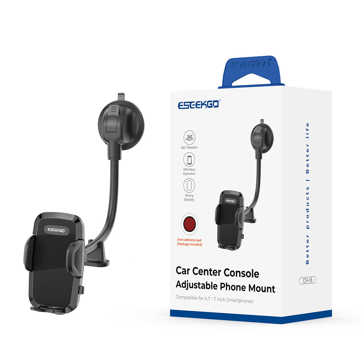 ESEEKGO CH-16 Soporte universal para teléfono de coche con clip (8/48)