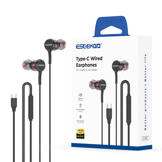 Auriculares estéreo con cable ESEEKO E-68C USB-C (10/100)