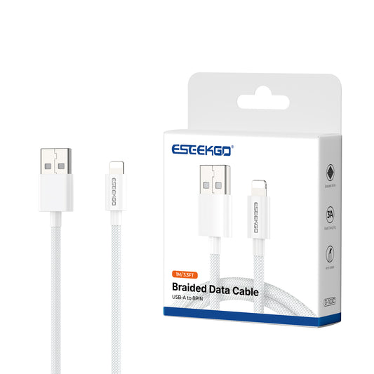 ESEEKGO G-103C Cable de datos USB a 8 pines trenzado de nailon de 1,2 m (40/400)