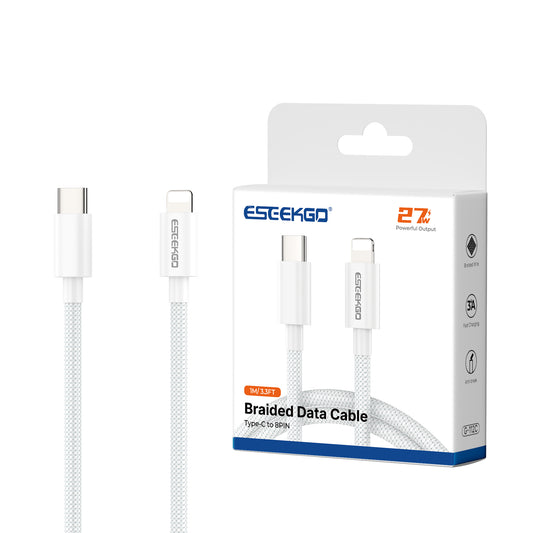 ESEEKGO G-112C Cable de datos trenzado de nailon tipo C a 8 pines de 1,2 metros (40/400)