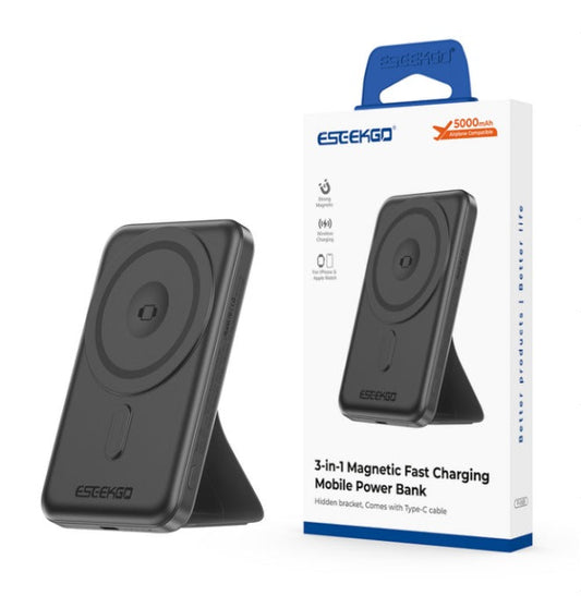 ESEEKGO P-06B 5000mAh 3 en 1 (iPhone, Apple Watch, Airpods) Batería Externa Magsafe (15/90)