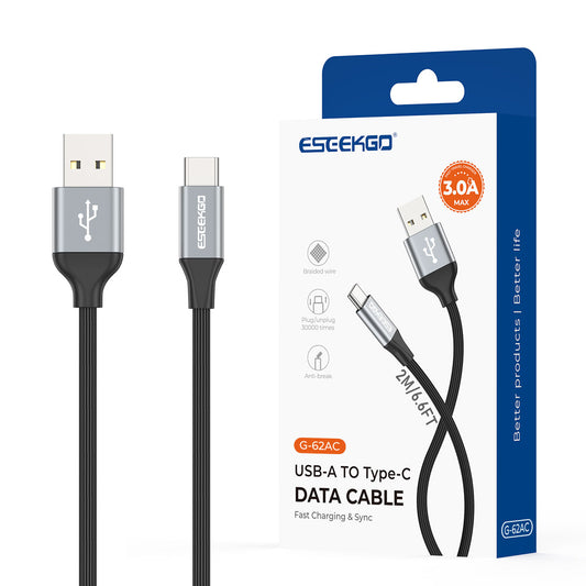 ESEEKGO G-62AC Cable de datos USB-A a Tipo-C de 2 m (14/140)